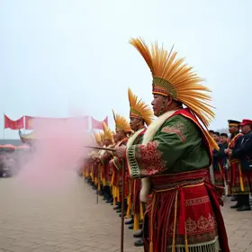 cerimônia de abertura da feira nadam
